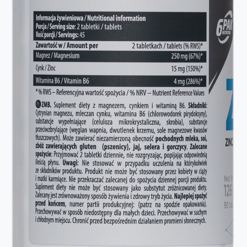 EL ZMB 6PAK B6+magnesium+zinc 90 tablets PAK/095 2