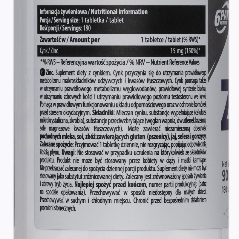 EL Zinc 6PAK zinc 180 tablets PAK/088 2