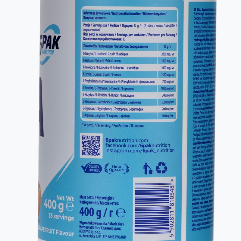 EAA 6PAK amino acids 400g grapefruit PAK/136#GREJP 3