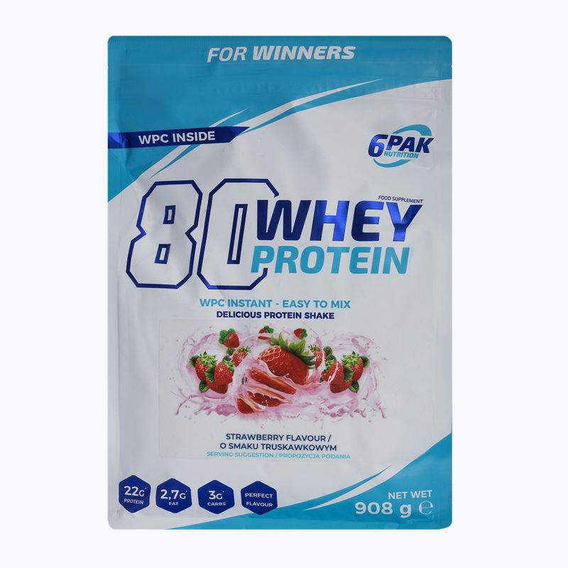 Whey 6PAK 80 Protein 908g strawberry PAK/162#TRUSK