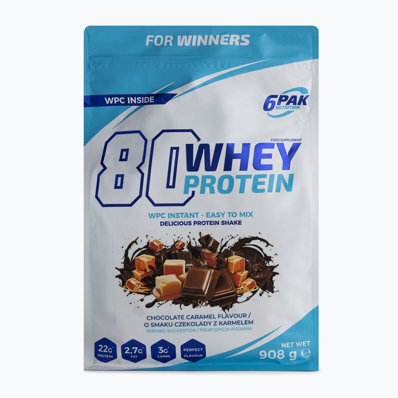 Whey 6PAK 80 Protein 908g caramel-chocolate PAK/162#KACZE