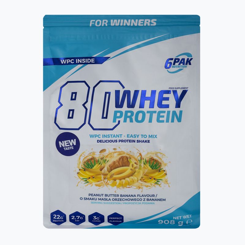 Whey 6PAK 80 Protein 908g banana-peanut butter PAK/162#BAMAS