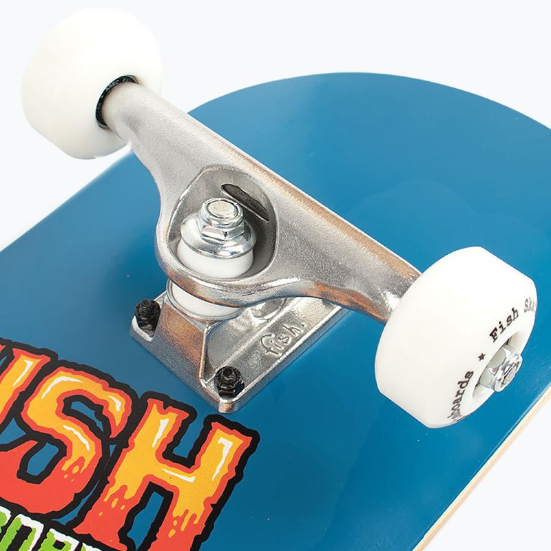 Fish Skateboards Zack Beginner classic skateboard 8.0' blue SKATE-ZAC-SIL-WHI 9