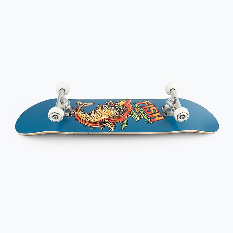 Fish Skateboards Zack Beginner classic skateboard 8.0' blue SKATE-ZAC-SIL-WHI 11