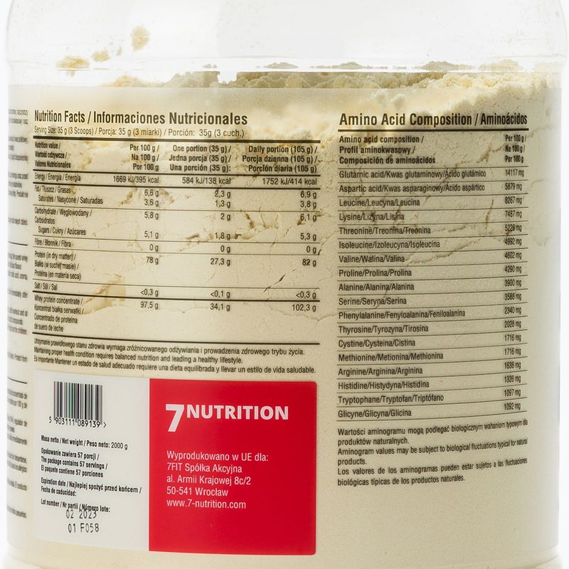 Whey 7Nutrition Protein 80 2kg white chocolate-strawberry 7Nu000315 3