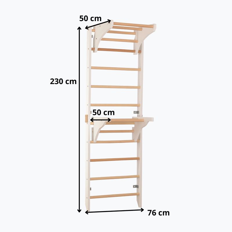 Gymnastics ladder RINAGYM 2W1 gimnastyczna white 9