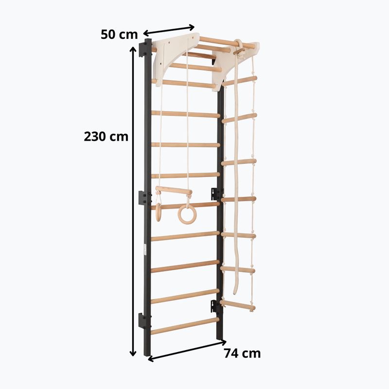 Gymnastics ladder RINAGYM Steel Kom 2 graphit/white 14