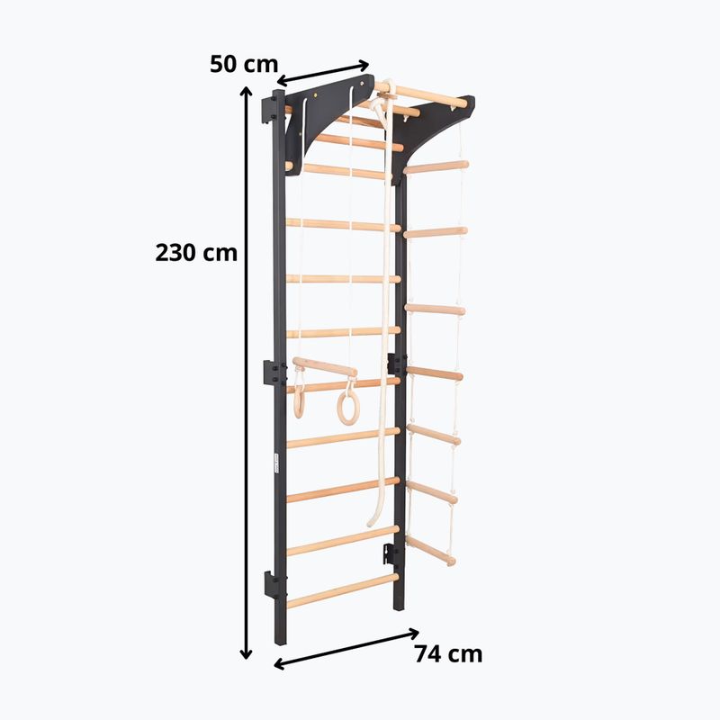 Gymnastics ladder RINAGYM Steel Kom 2 graphit 6