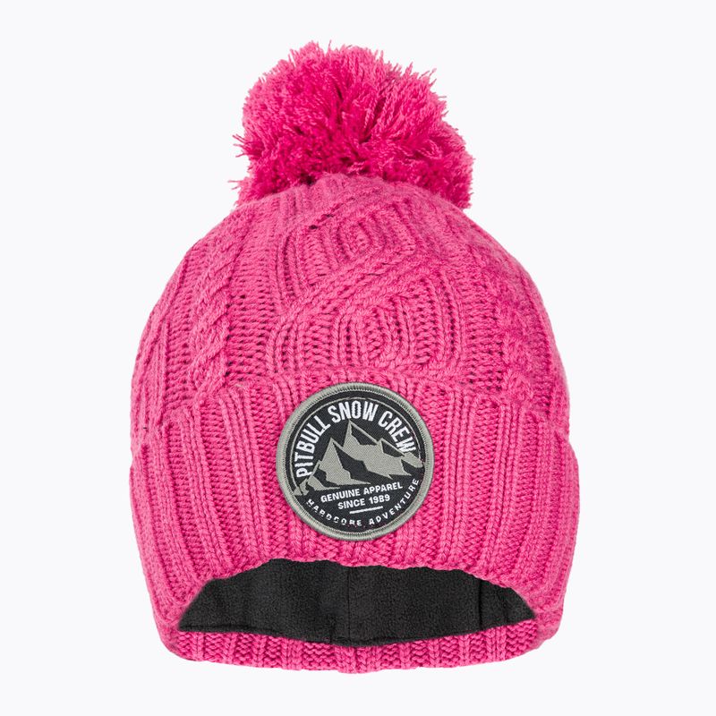 Pitbull West Coast winter beanie Snow Crew pink 2