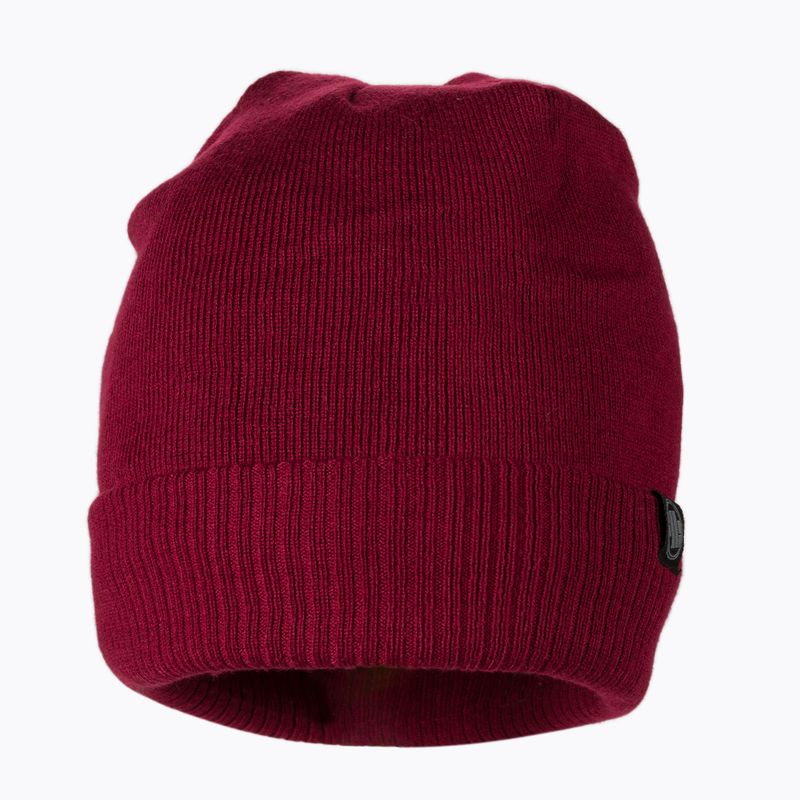Men's winter beanie Pitbull West Coast Beanie Small Logo burgundy
