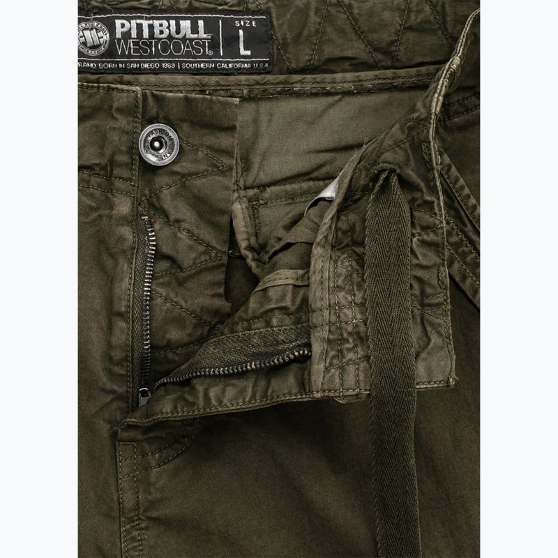 Men's Pitbull Cargo Carver olive shorts 4