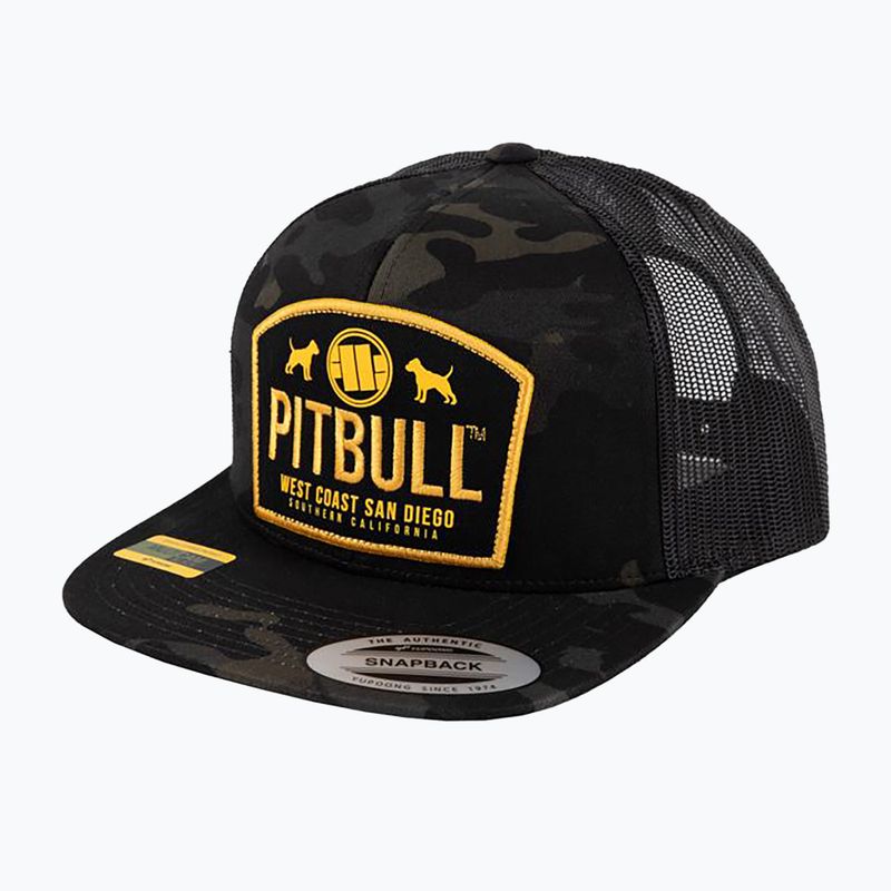 Pitbull Mesh Snapback Dogs all black camo baseball cap