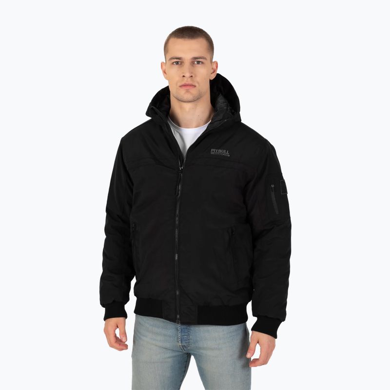 Pitbull West Coast Hooded Balboa 2 black men's winter jacket