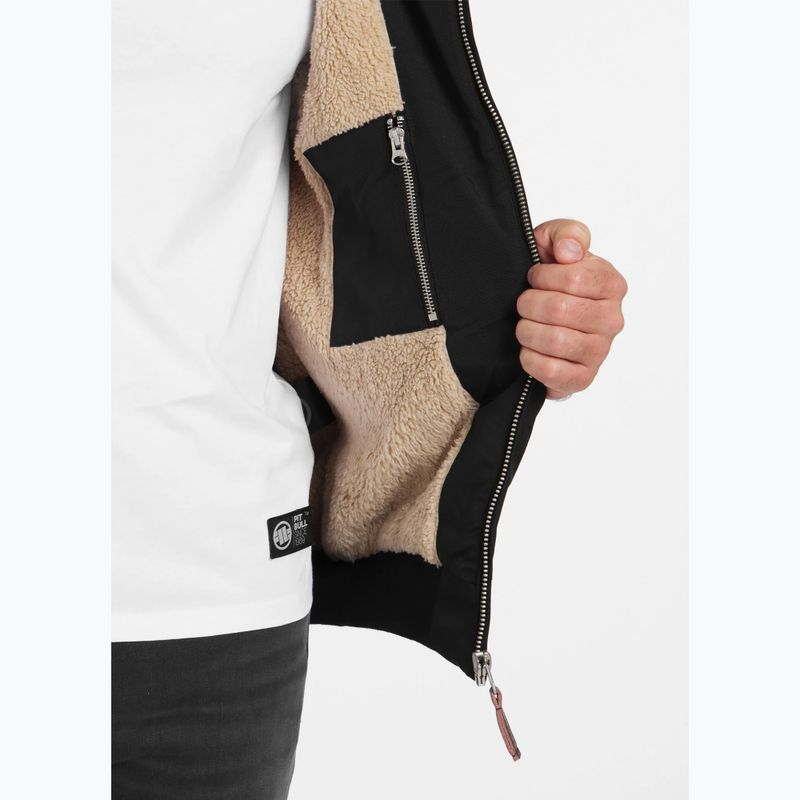 Men's winter jacket Pitbull Sherpa Hooded black 5