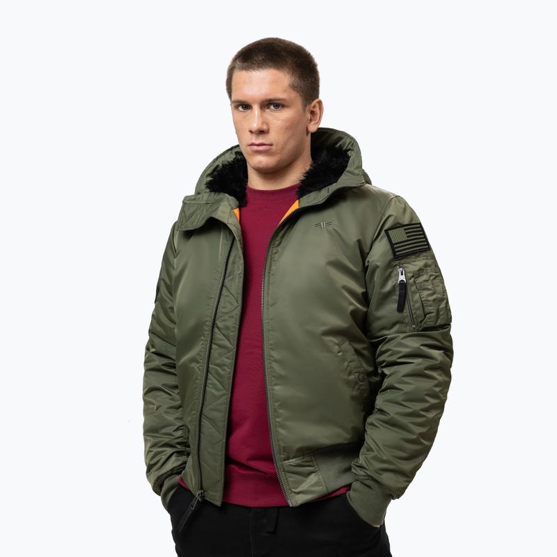 Men's jacket Pitbull Sherpa Hooded Bomber olive