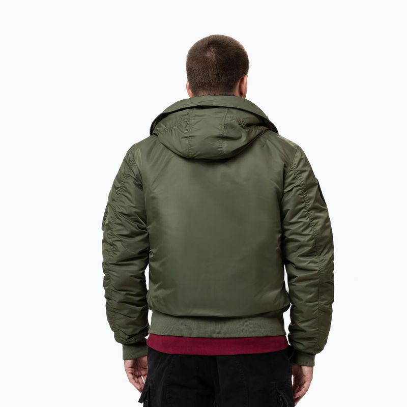 Men's jacket Pitbull Sherpa Hooded Bomber olive 3
