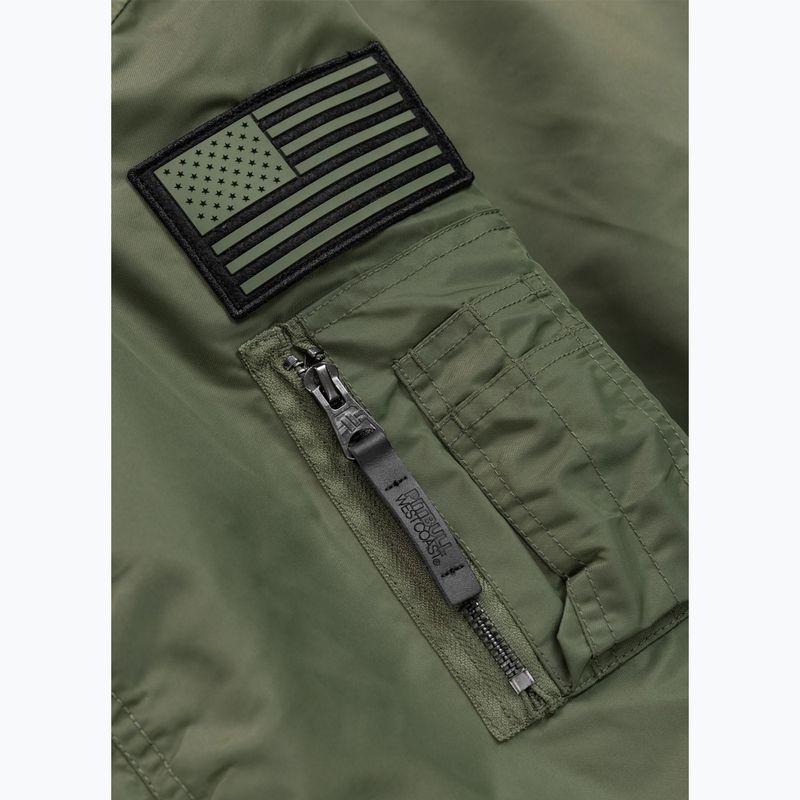 Men's jacket Pitbull Sherpa Hooded Bomber olive 9