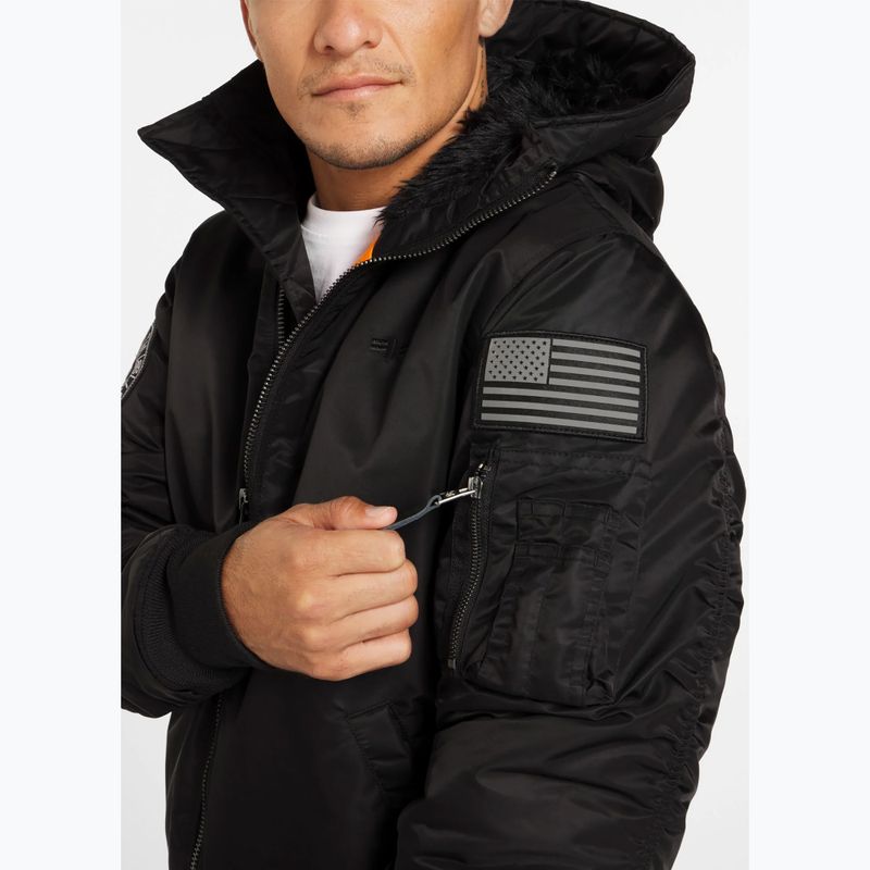 Men's jacket Pitbull Sherpa Hooded Bomber black 6