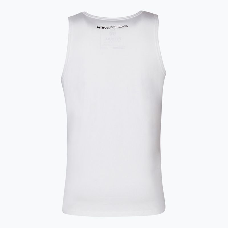 Men's tank top Pitbull West Coast Tank Top Slim Fit Lycra Small Logo white 2