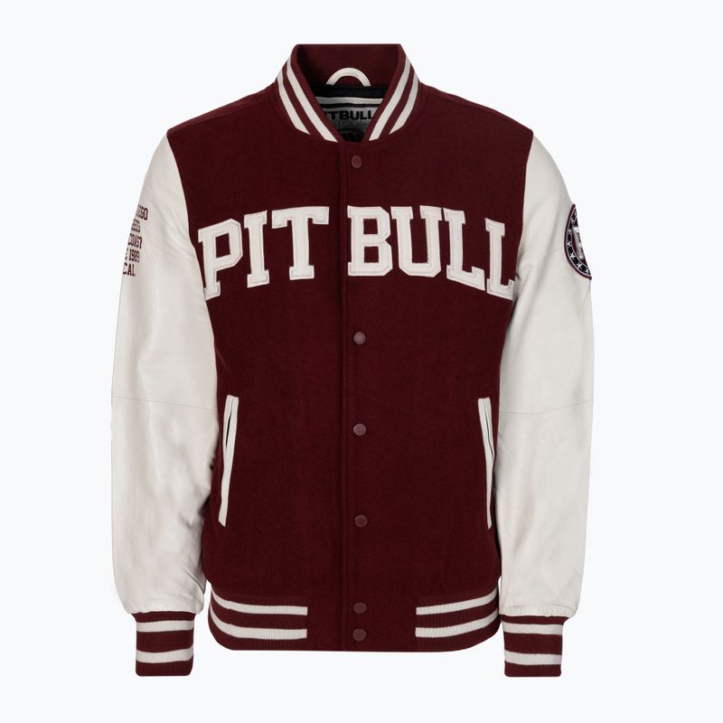 Men's jacket Pitbull West Coast Varsity Melton Wilson white