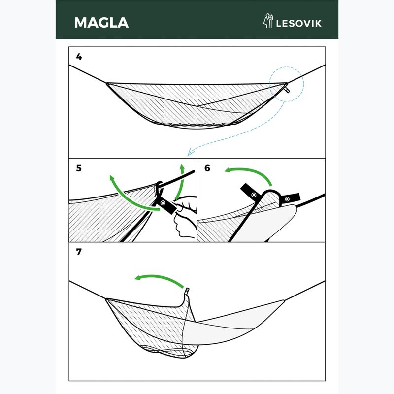 Hammock mosquito net Lesovik Magla 330 black 3