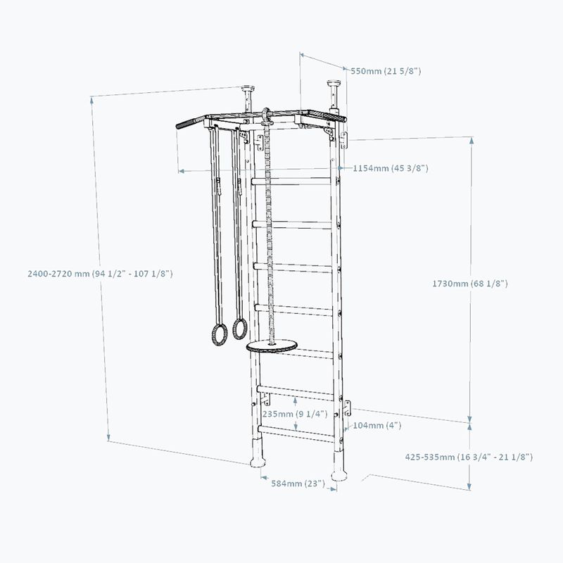BenchK gymnastics ladder white BK-521W+A204 11