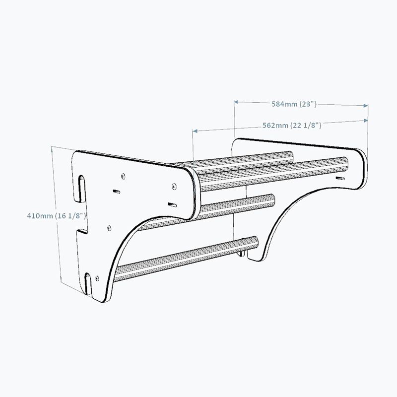 BenchK Pull Up Bar PB204 in natural wood BK-204 8