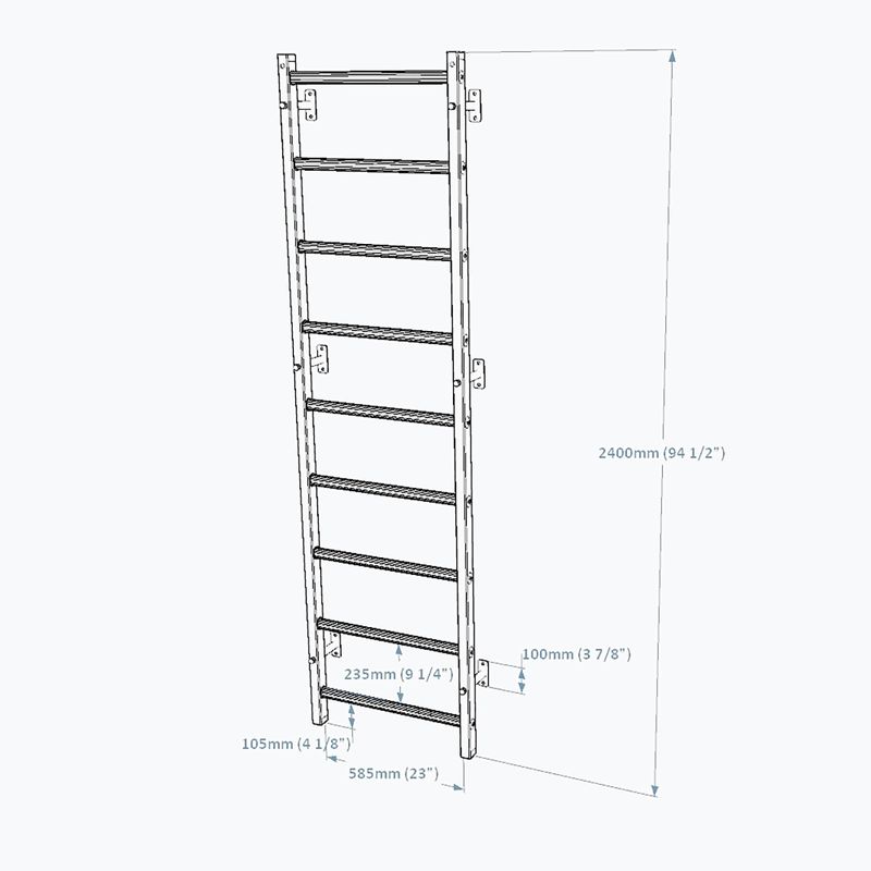 Swedish ladder BenchK black BK-700B 2