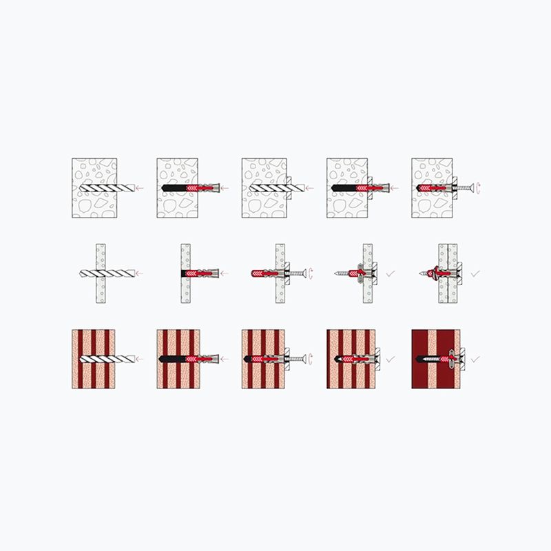 Fischer 10×80 wall plugs with screws 8 pcs for BenchK ladders silver BK-KM8 3