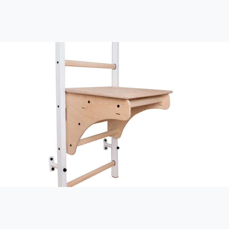 BenchK 212W+A204 white matte/oak gymnastics ladder 3