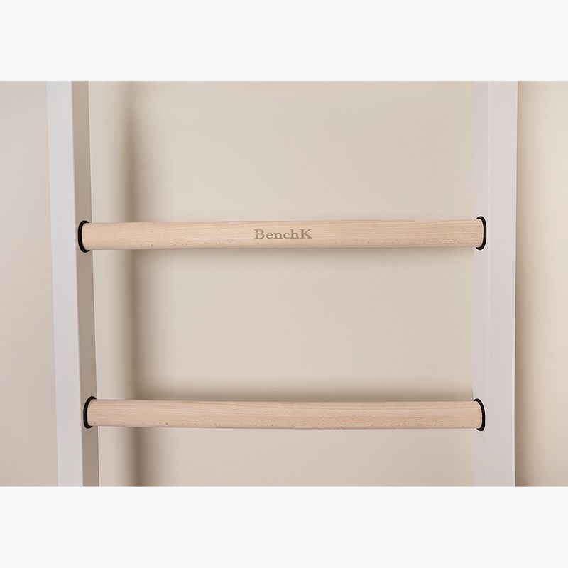 BenchK 212W+A204 white matte/oak gymnastics ladder 4