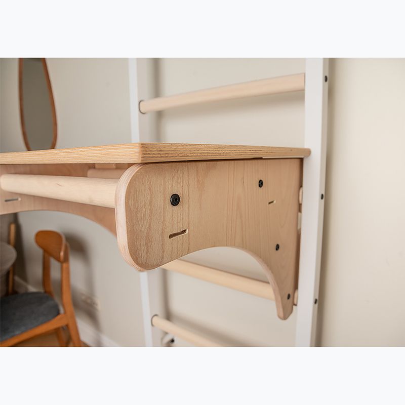 BenchK 212W+A204 white matte/oak gymnastics ladder 14