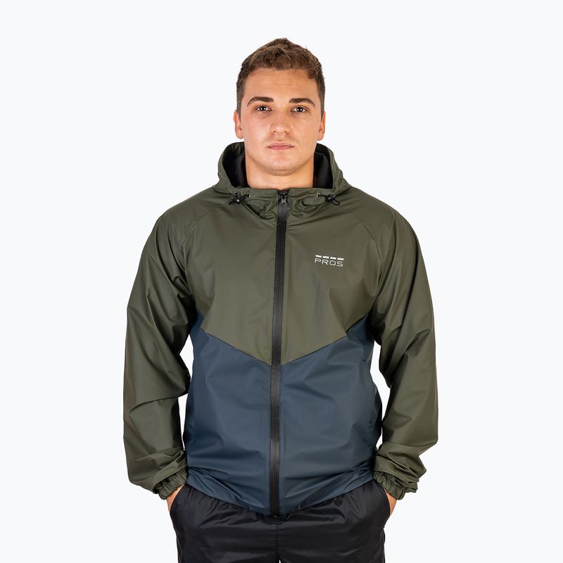 Men's fishing jacket Pros 726 green/blue