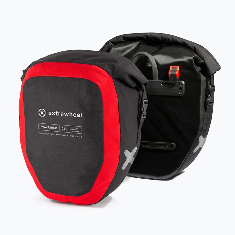 Extrawheel Wayfarer Premium 25L bike panniers 2 pcs black E0048