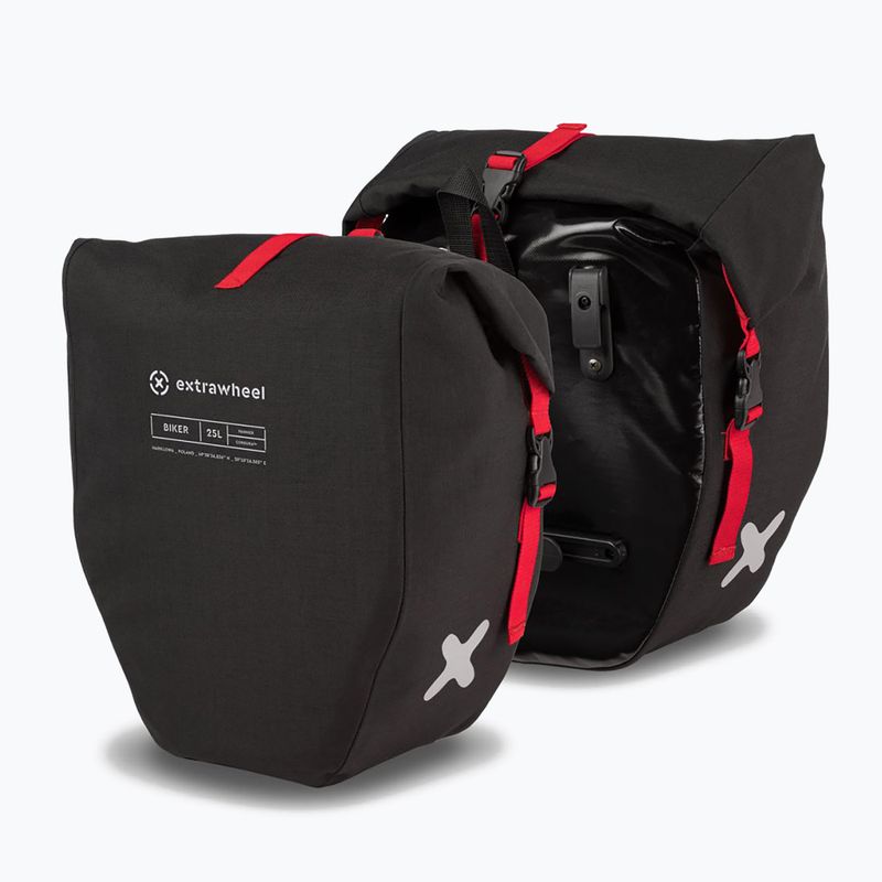Extrawheel Biker Premium 25L bike panniers 2 pcs black E0102