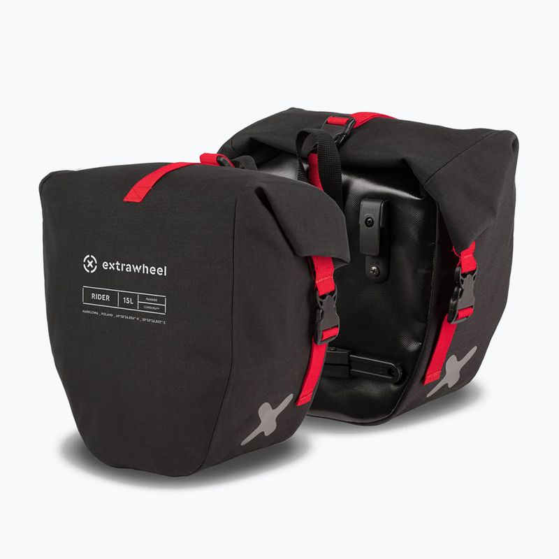 Extrawheel Rider Premium 15L bike panniers 2 pcs. black E0113