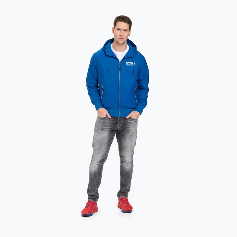 Men's Pitbull West Coast Athletic Hooded Nylon jacket royal blue 2