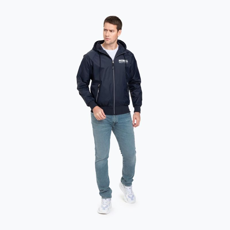 Men's Pitbull West Coast Athletic Hooded Nylon jacket dark navy 2