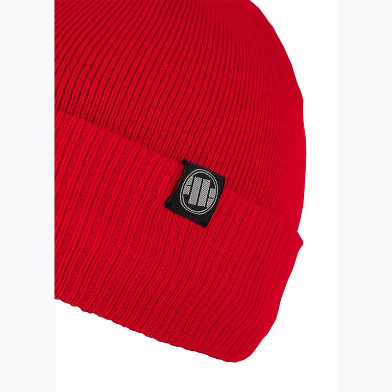 Pitbull West Coast winter beanie small logo red 3