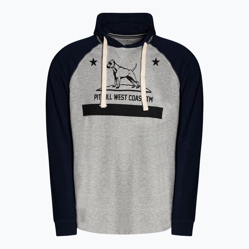 Men's sweatshirt Pitbull West Coast Hooded California 210 grey/dark navy 5