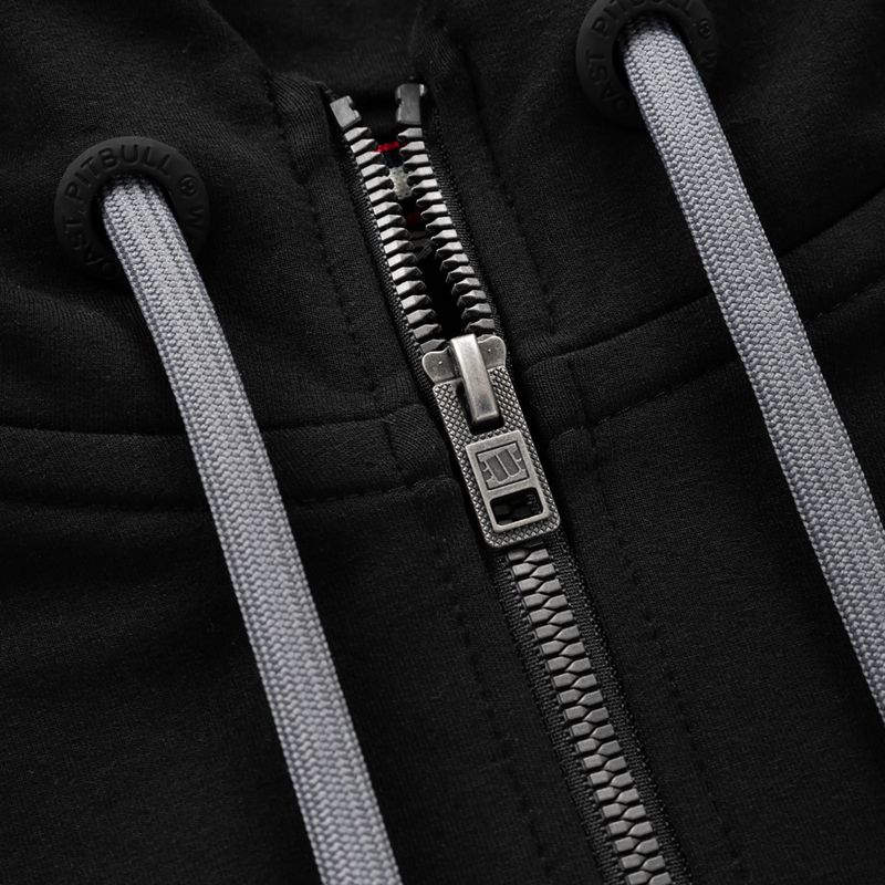 Ladies' sweatshirt Pitbull West Coast Hooded Zip French Terry black 4