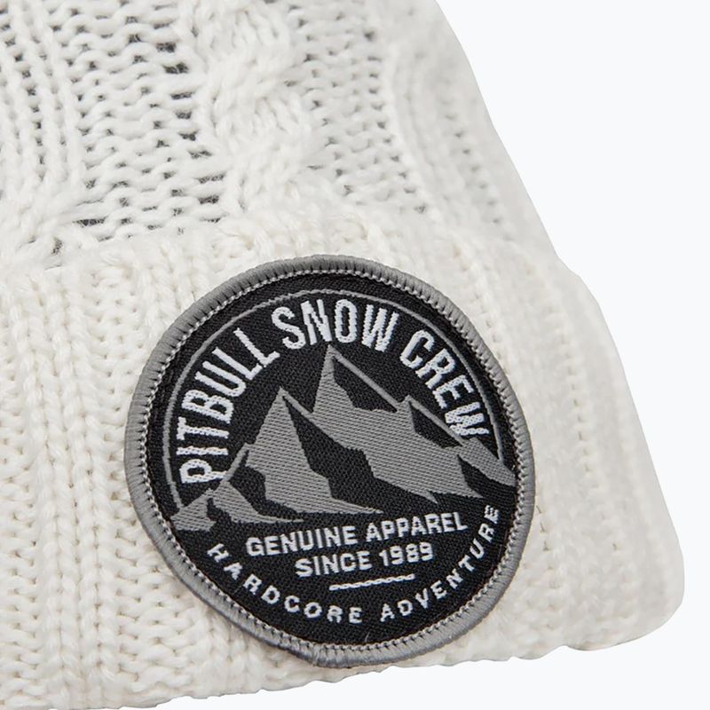 Pitbull West Coast winter beanie Snow Crew white 3