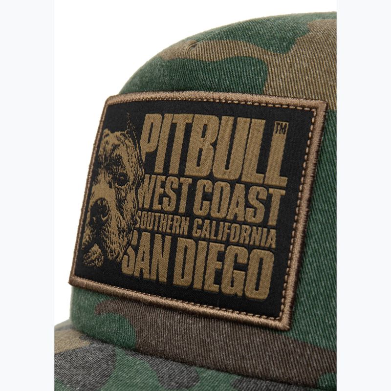 Men's Pitbull West Coast Mesh Snapback cap ,,Blood Dog" Camo Trucker wood/black 4