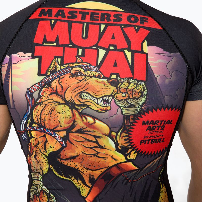 Men's Rashguard Pitbull West Coast T-S Rash Master Of Muay Thai black 4