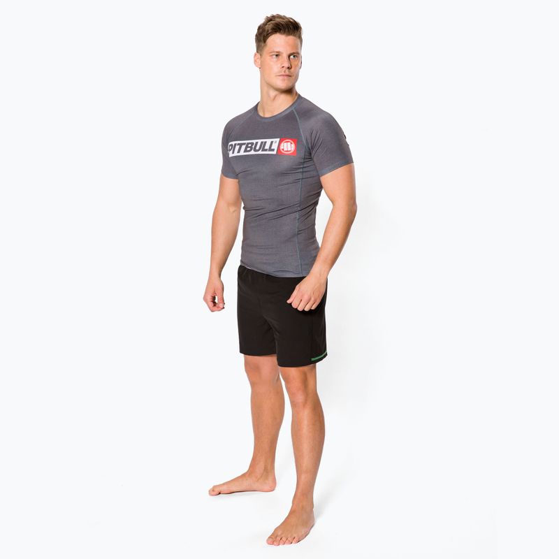 Men's Rashguard Pitbull West Coast T-S Rash Hilltop grey/melange 2