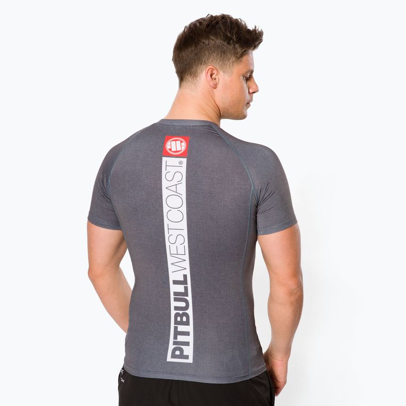 Men's Rashguard Pitbull West Coast T-S Rash Hilltop grey/melange 3