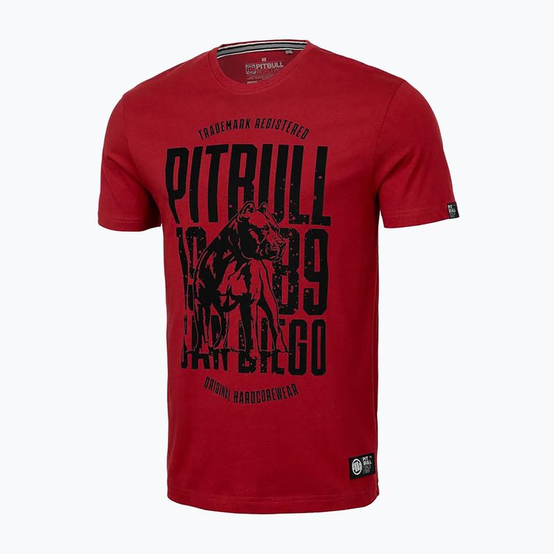 Men's T-shirt Pitbull San Diego Dog red 4