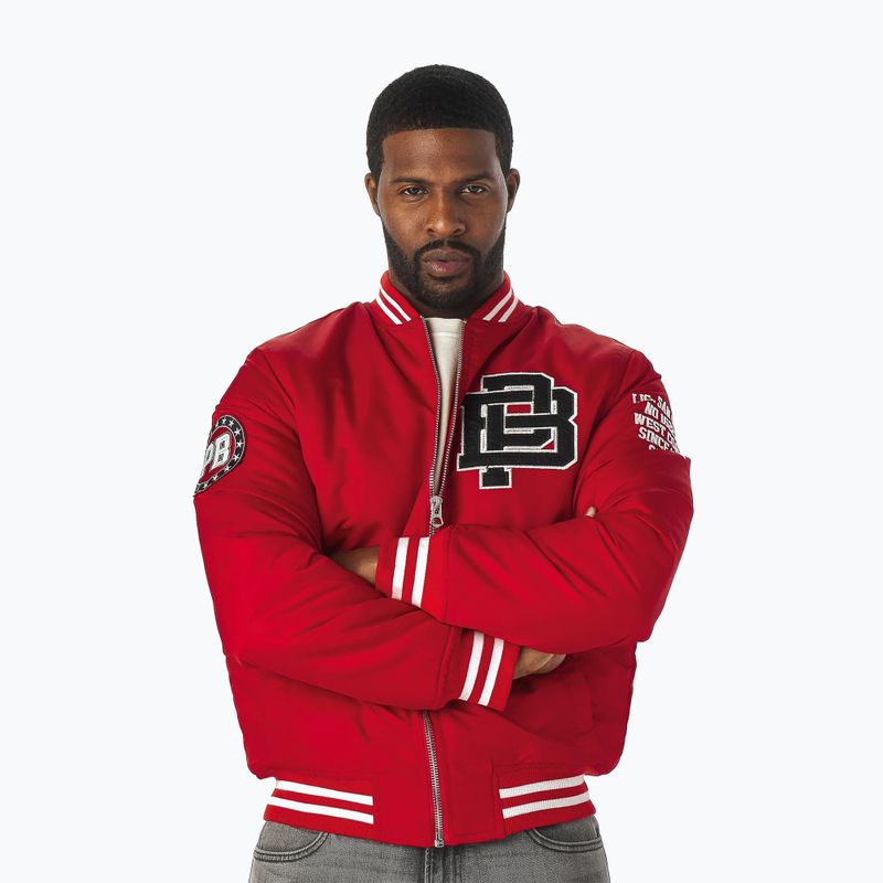 Men's jacket Pitbull West Coast Silverwing Padded Varsity red