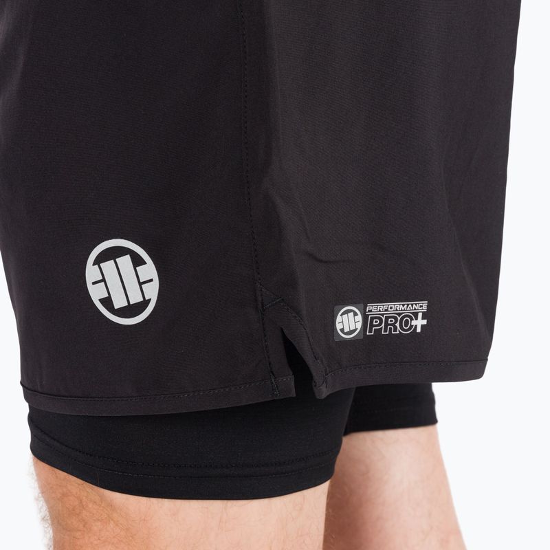 Men's training shorts Pitbull West Coast Performance Mesh 2 black 4