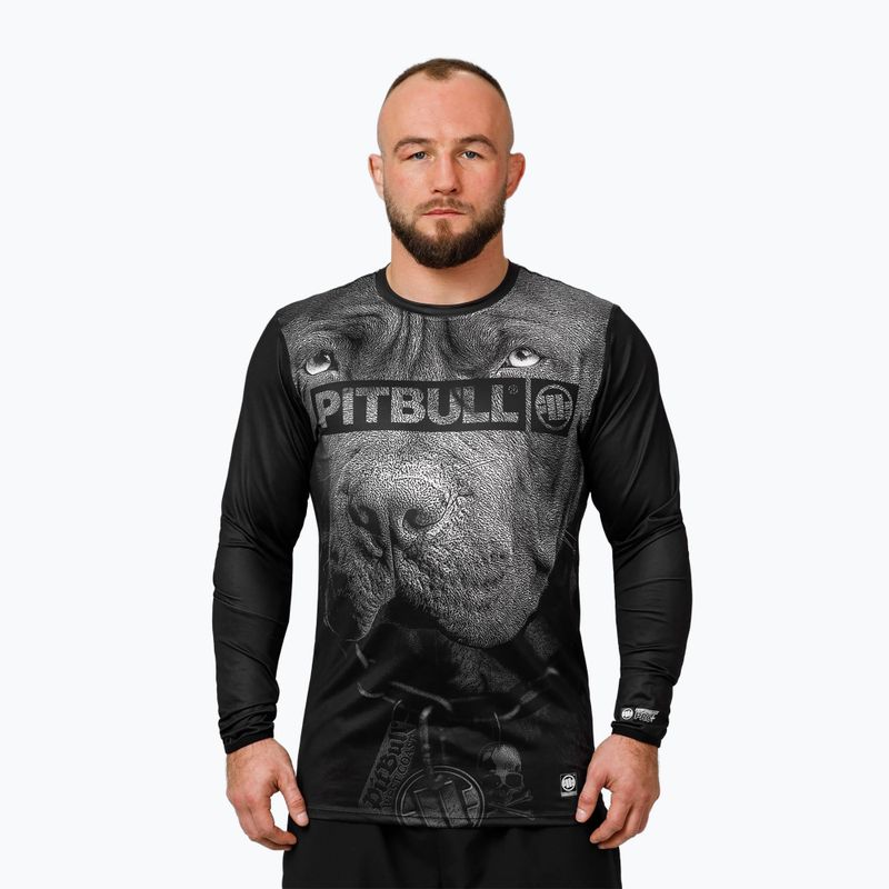 Men's Pitbull Mesh Performance Pro Plus Training Longsleeve Born in 1989 black
